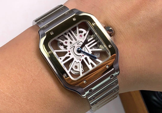 CARTIER SANTOS SQUELETON BICOLOR