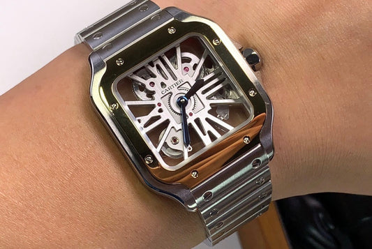 CARTIER SANTOS SQUELETON BICOLOR